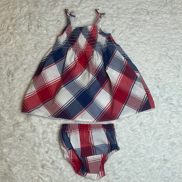 Old Navy Red, White, And Blue Forth Of July Plaid Dress Set - Picture 2 of 9